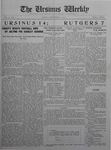 The Ursinus Weekly, September 27, 1920