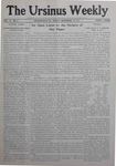 The Ursinus Weekly, September 29, 1911