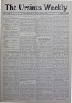 The Ursinus Weekly, October 4, 1907 by Harvey B. Danehower