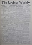 The Ursinus Weekly, December 20, 1907 by Harvey B. Danehower