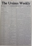 The Ursinus Weekly, March 20, 1908 by Harvey B. Danehower