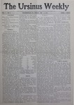 The Ursinus Weekly, October 5, 1906 by Harold Dean Steward and James Alfred Ellis