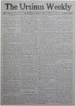 The Ursinus Weekly, November 3, 1905 by Martin W. Smith