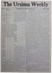 The Ursinus Weekly, April 20, 1906 by Ralph B. Ebbert and Harry H. Koerper