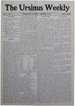 The Ursinus Weekly, November 18, 1904 by Elliot Frederick