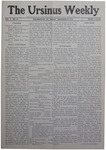 The Ursinus Weekly, December 23, 1904 by Elliot Frederick, Mary E. Long, Edward H. Reisner, Mary Stoner, Eva May Thompson, and Evelyn A. Neff