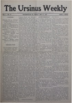 The Ursinus Weekly, November 27, 1903 by John E. Hoyt
